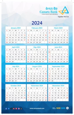 Canara Bank Calendar 2024