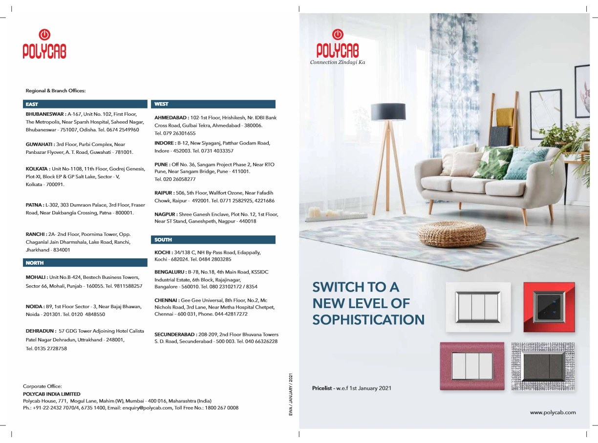 Polycab Switches Price List 2024