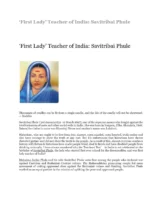 Savitribai Phule Biography