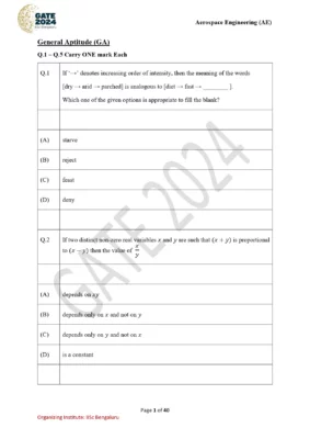 GATE 2024 Question Paper