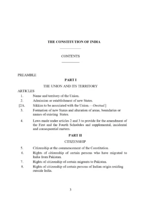 List of Articles of Indian Constitution