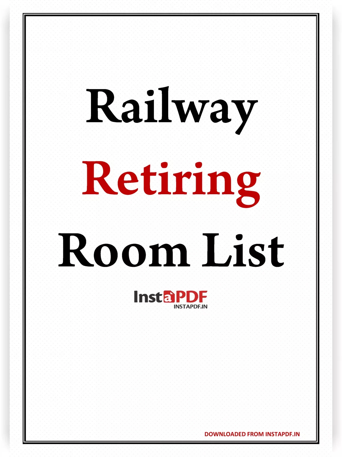 Railway Retiring Room List Pdf.webp