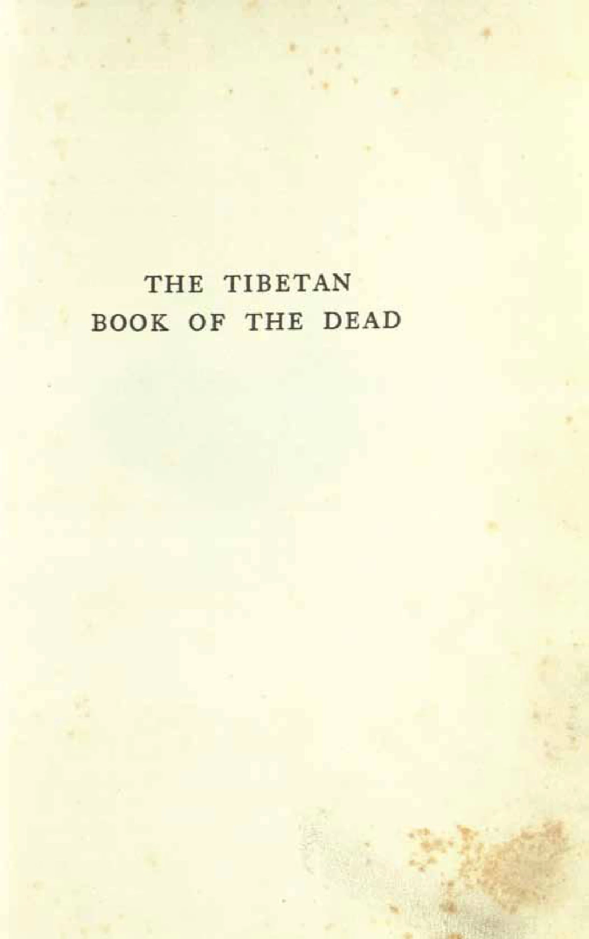 The Tibetan Book of the Dead