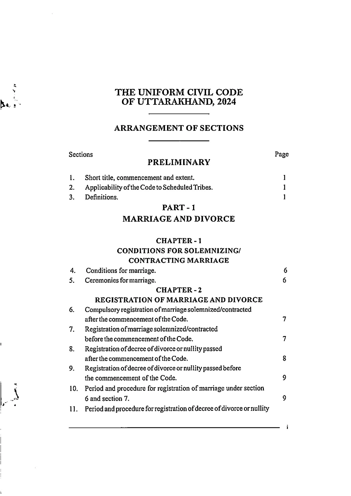 Uttarakhand Uniform Civil Code Bill