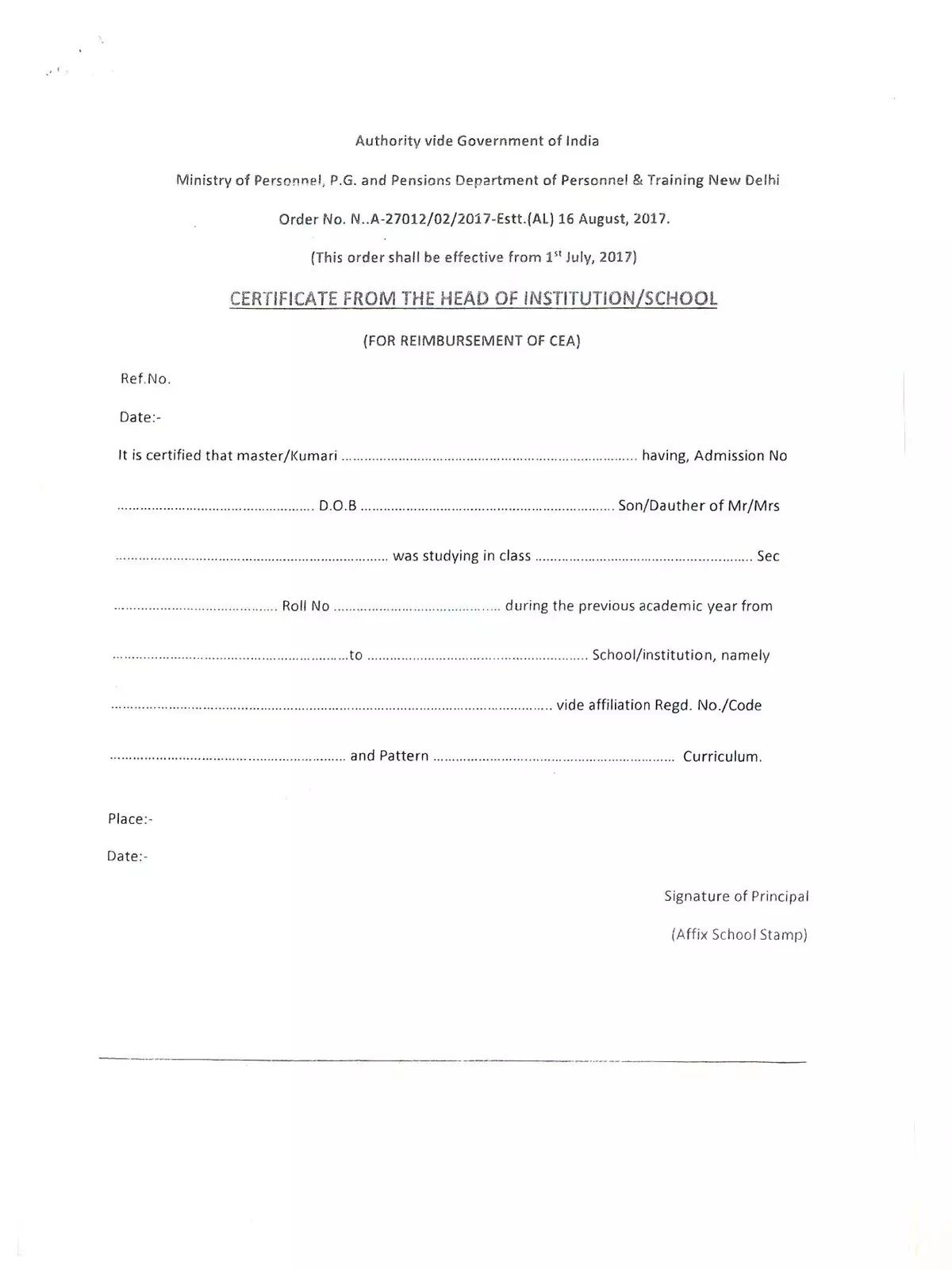 CEA Form for Army - 1PDF