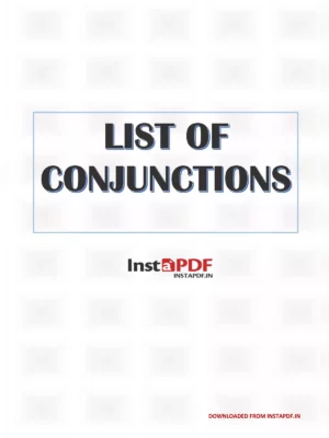 List of Conjunctions