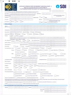 SBI Account Opening Form 2024