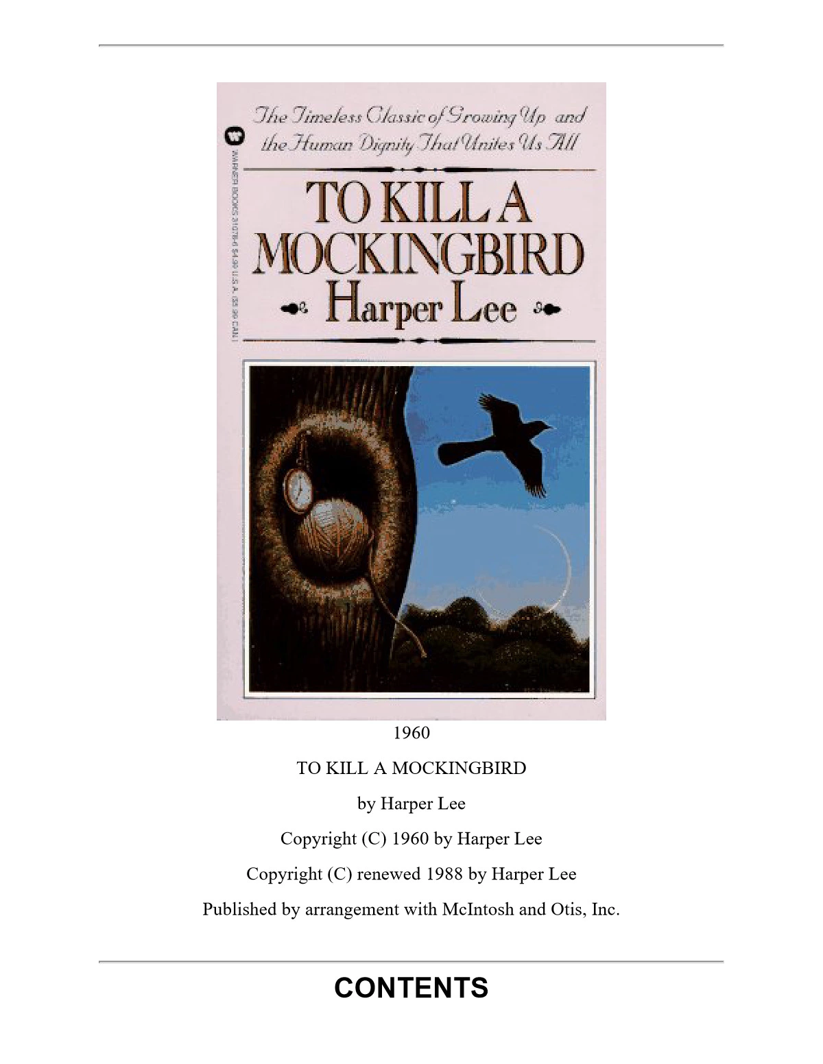 To Kill A Mockingbird Book