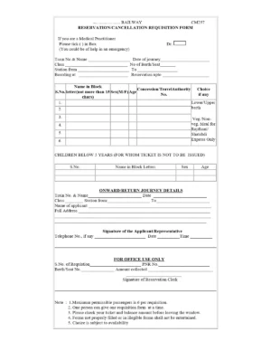 Train Ticket Booking Form