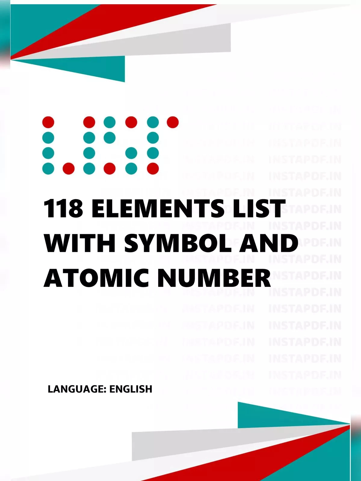 118 Elements and Their Symbols