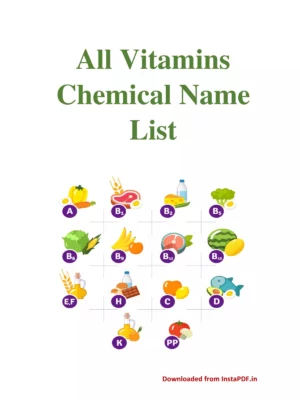 All Vitamins Chemical Name List