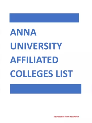 Anna University Colleges List