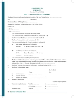 Election Form 17C Format