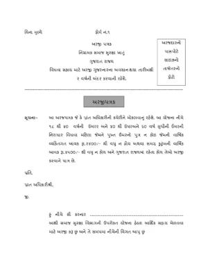 Gujarat Widow Assistance Application Form