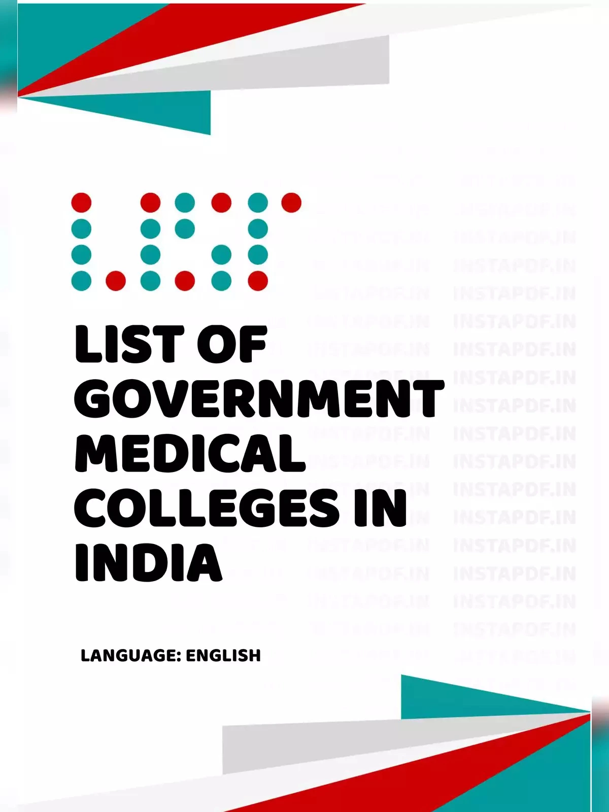 List of Government Medical Colleges in India