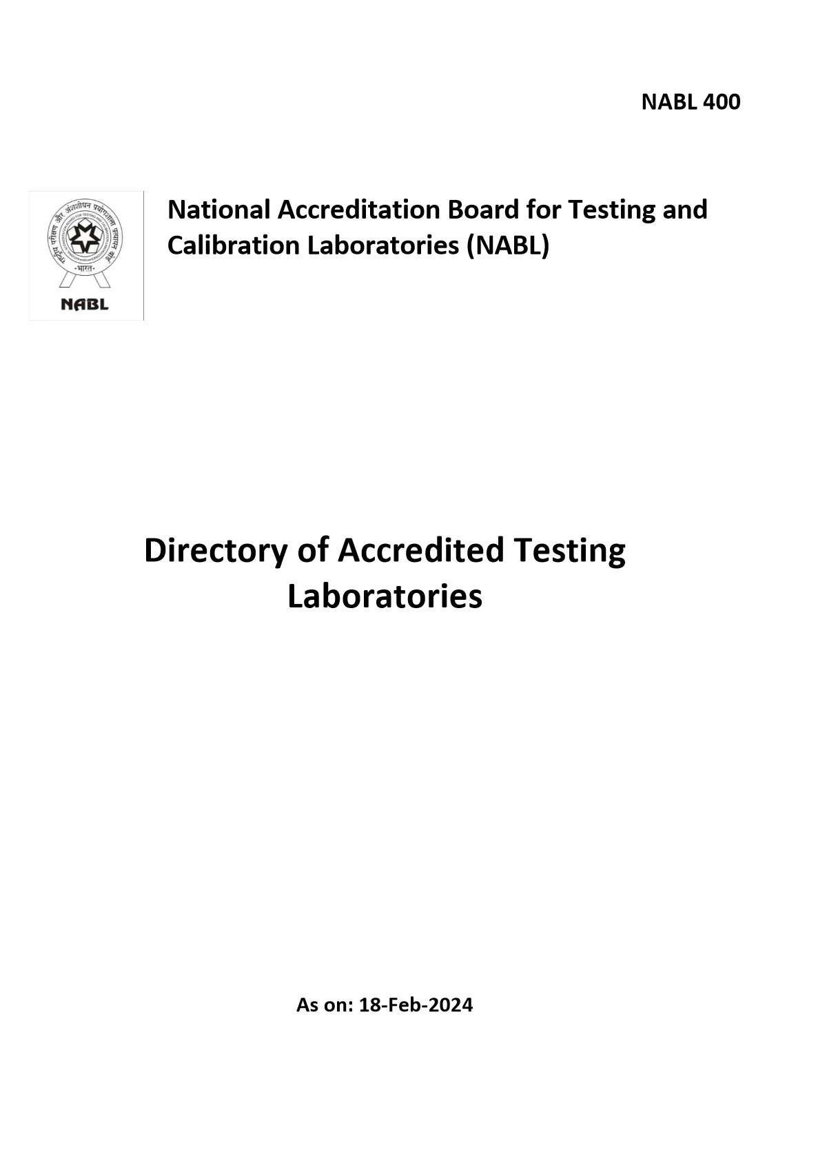 List of NABL Accredited Labs 2024