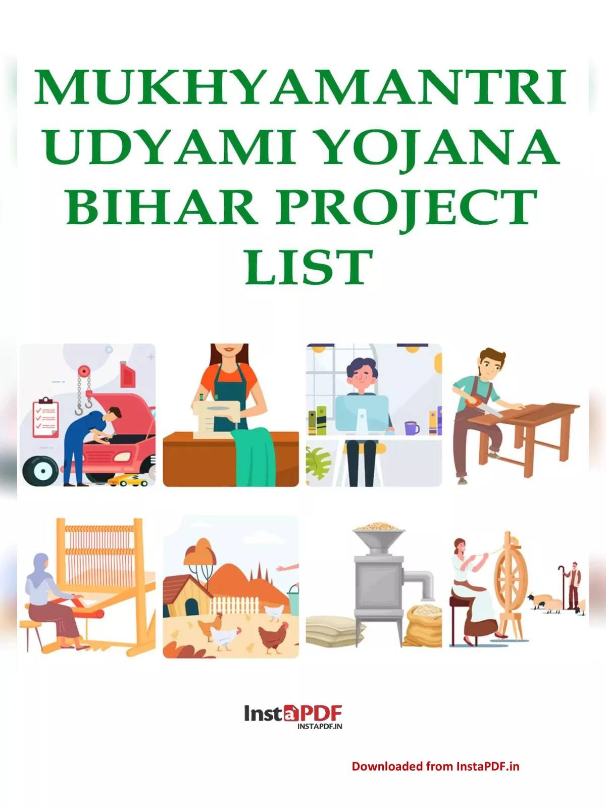 मुख्यमंत्री उद्यमी योजना बिहार 2024 List