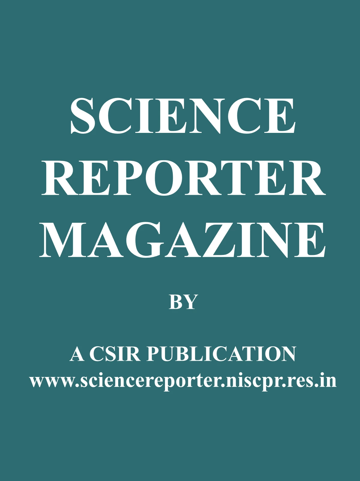 Science Reporter Magazine