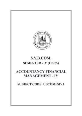 SYBCom Sem 4 Commerce Book