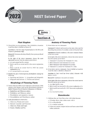 NEET Previous Year Question Papers (2014-2023)