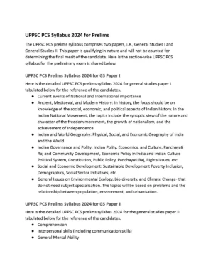 UPPSC Syllabus 2024 - Download PCS Prelims & Mains & Exam Pattern