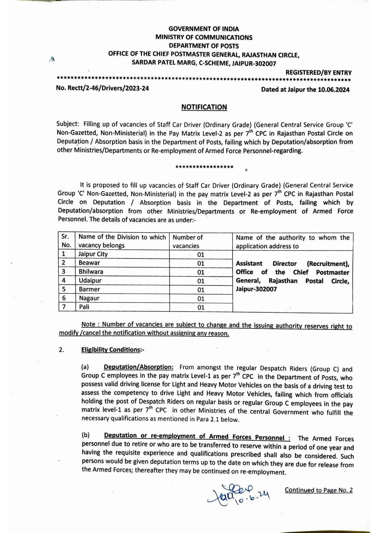 India Post GDS Recruitment 2024 Notification