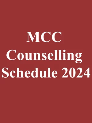 MCC NEET Counselling Schedule 2024