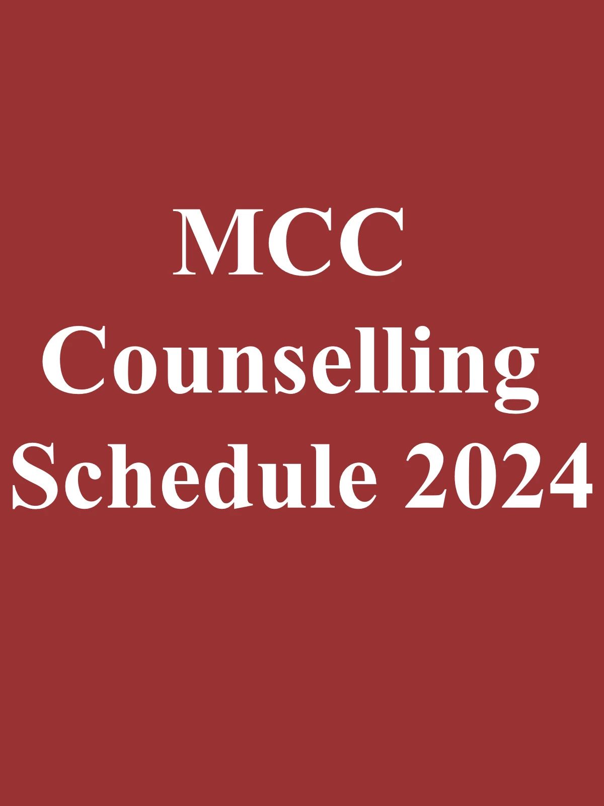 MCC NEET Counselling Schedule 2024 1PDF