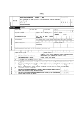 ITR-2 Filled Form Example for AY 2024-25