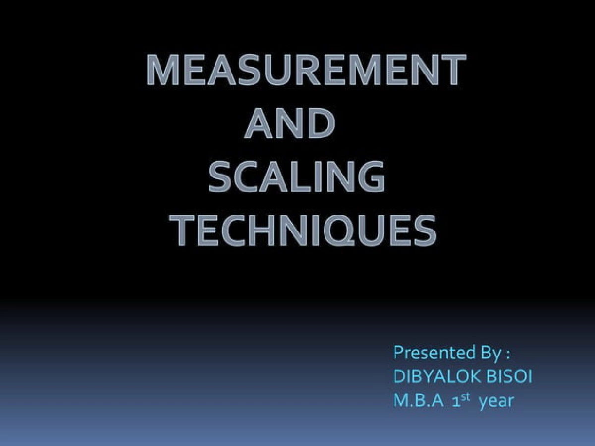 Measurement and Scaling Techniques in Research Methodology