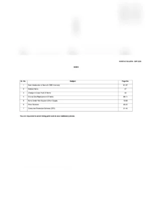 CSD Canteen Grocery Items Price List