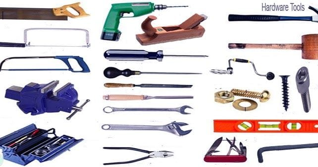 hardware store items list with pictures