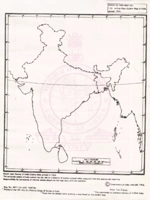 India Outline Map HD