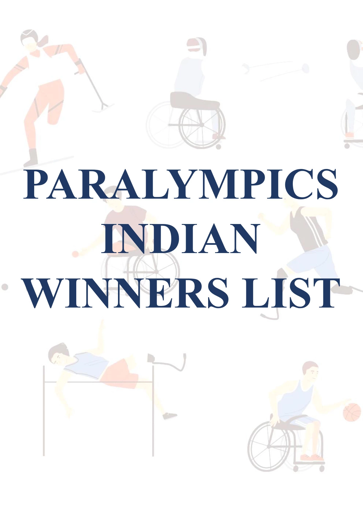 Indian Paralympic Winners Paralympics India Medals 1PDF