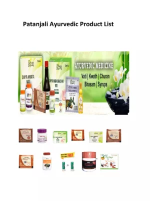 Patanjali Ayurvedic Medicine Products List