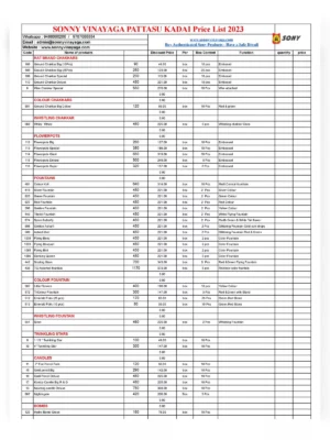 Sony Fireworks Price List 2024