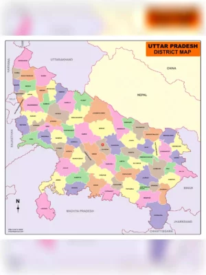 Uttar Pradesh District Map HD