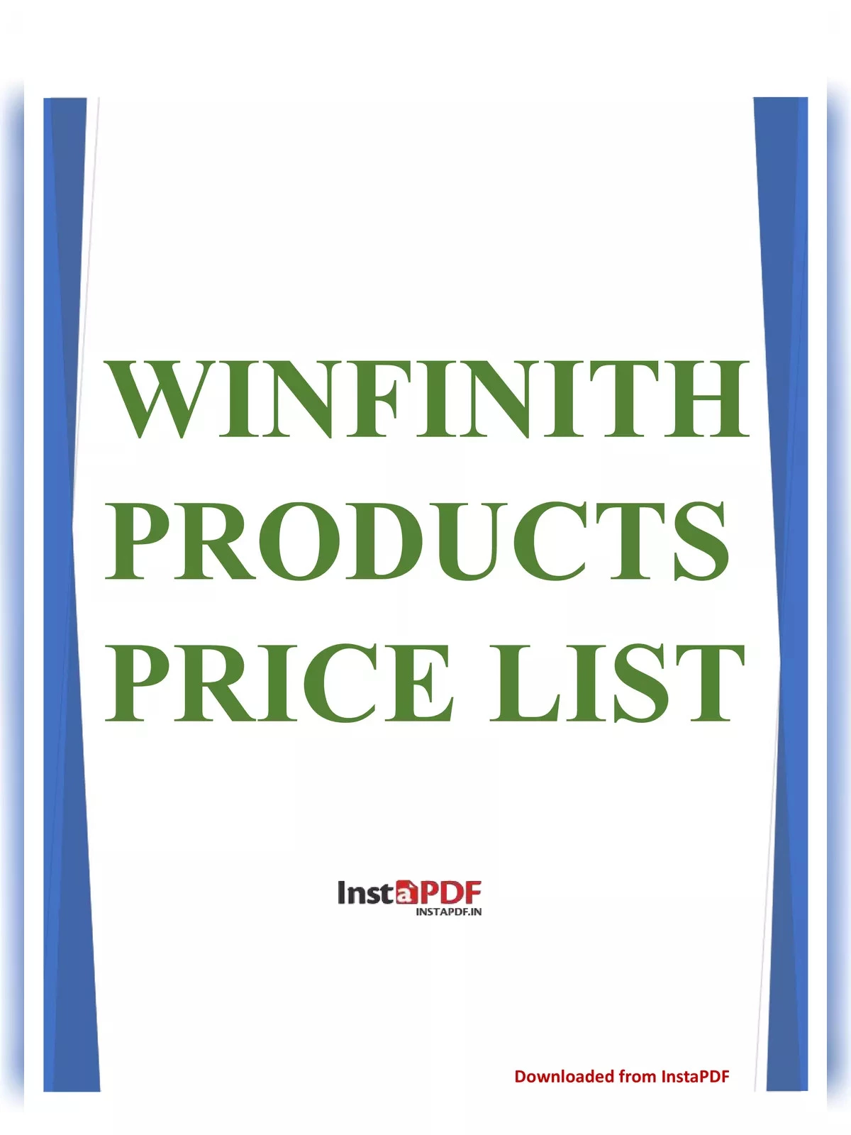 Winfinith Products Price List [y]