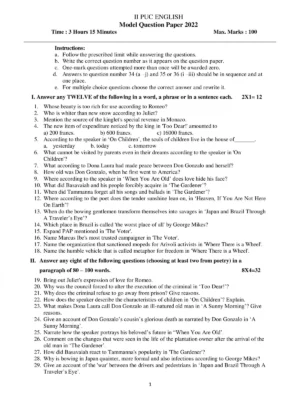 2nd PUC Question Papers with Answers [y]