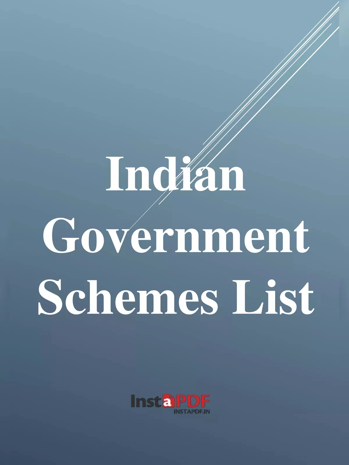 All Indian Government Schemes List 2024