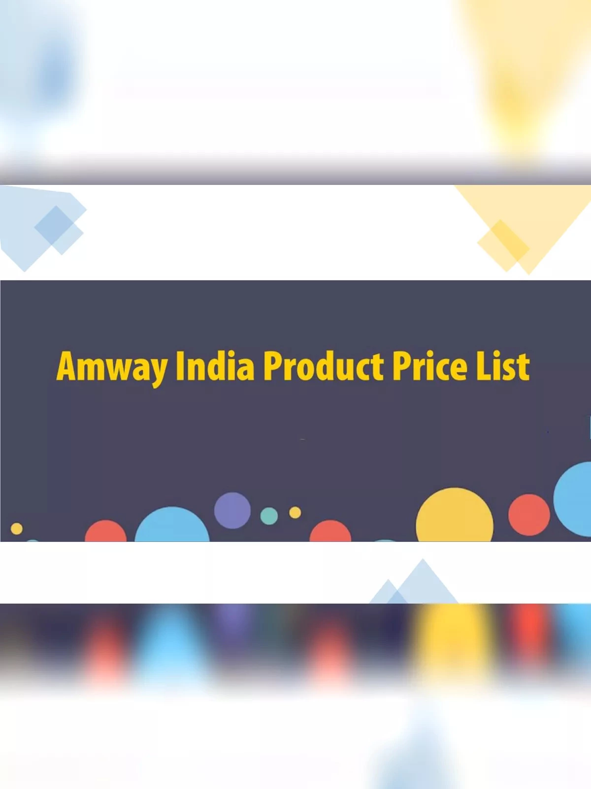 Amway Products List with Prices 2024