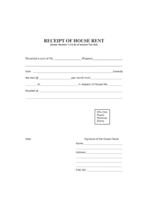 House Rent Receipt