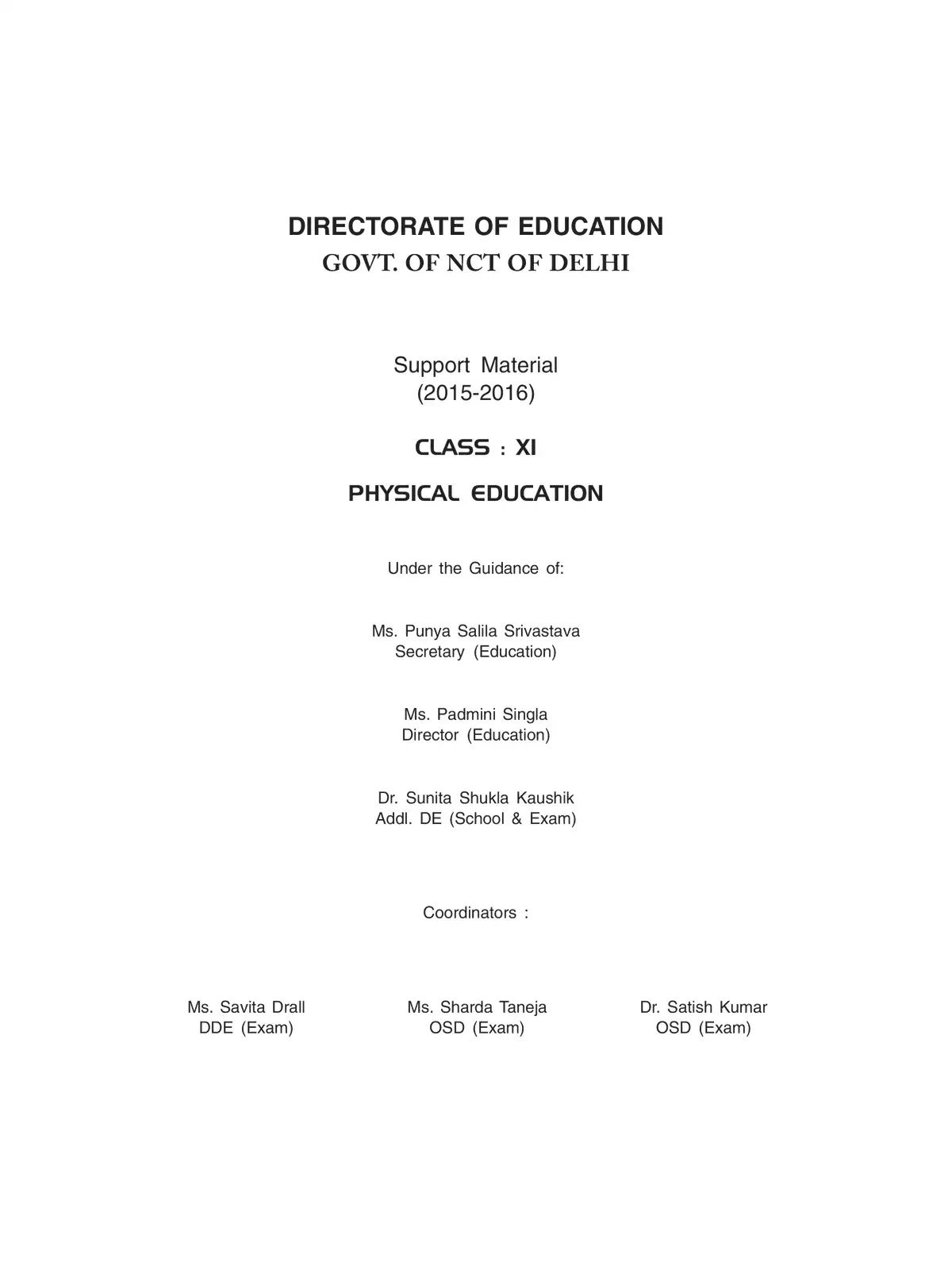 Physical Education Class 11 Book