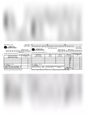 SBI Bank Deposit Slip