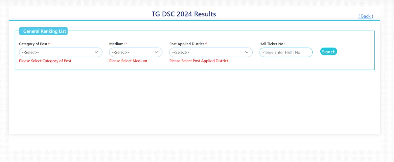 TS DSC Result 2024 Declared at tgdsc aptonline in