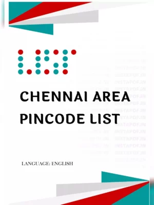 Chennai Area Pincode List with Area Name