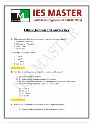 Human Values and Professional Ethics MCQ with Answer