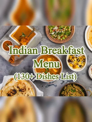 South Indian Breakfast Menu List