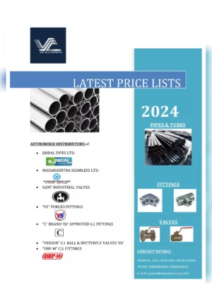 Jindal GI Pipe Price List 2024