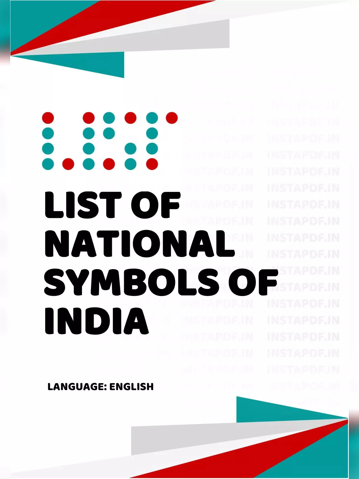 List of National Symbols of India